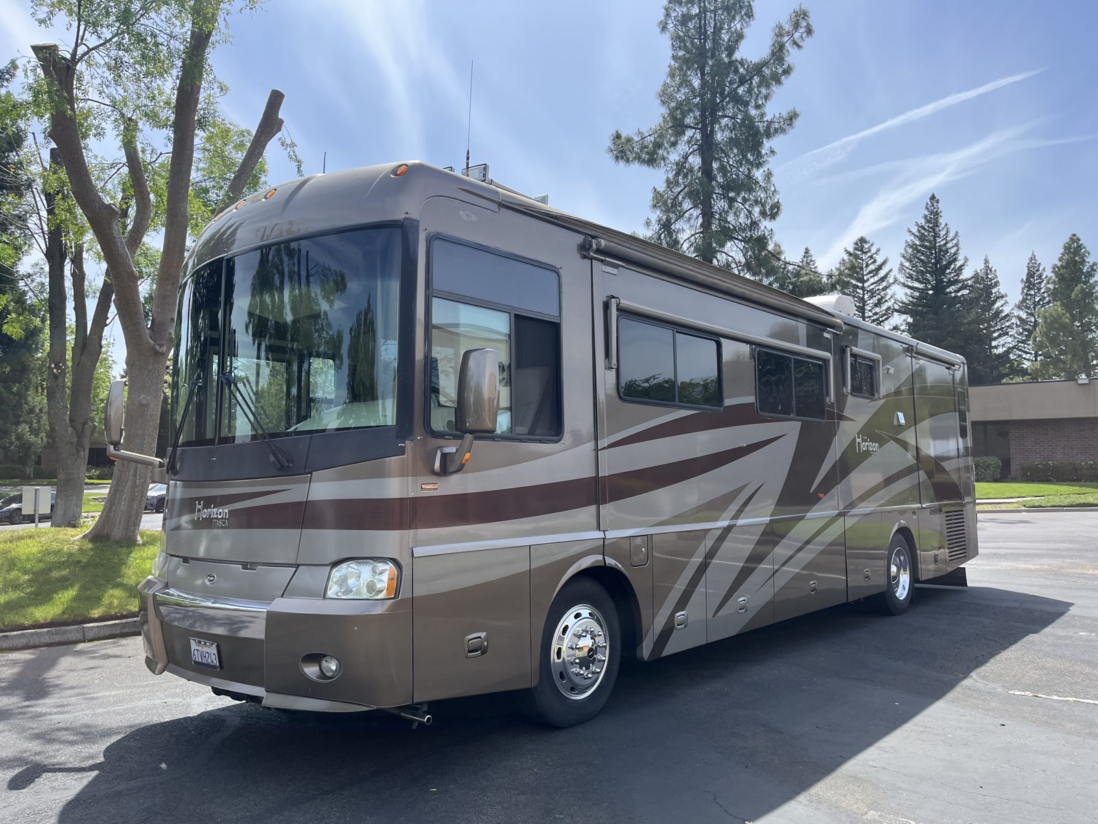 Class A diesel pusher motorhome purchased for cash in California